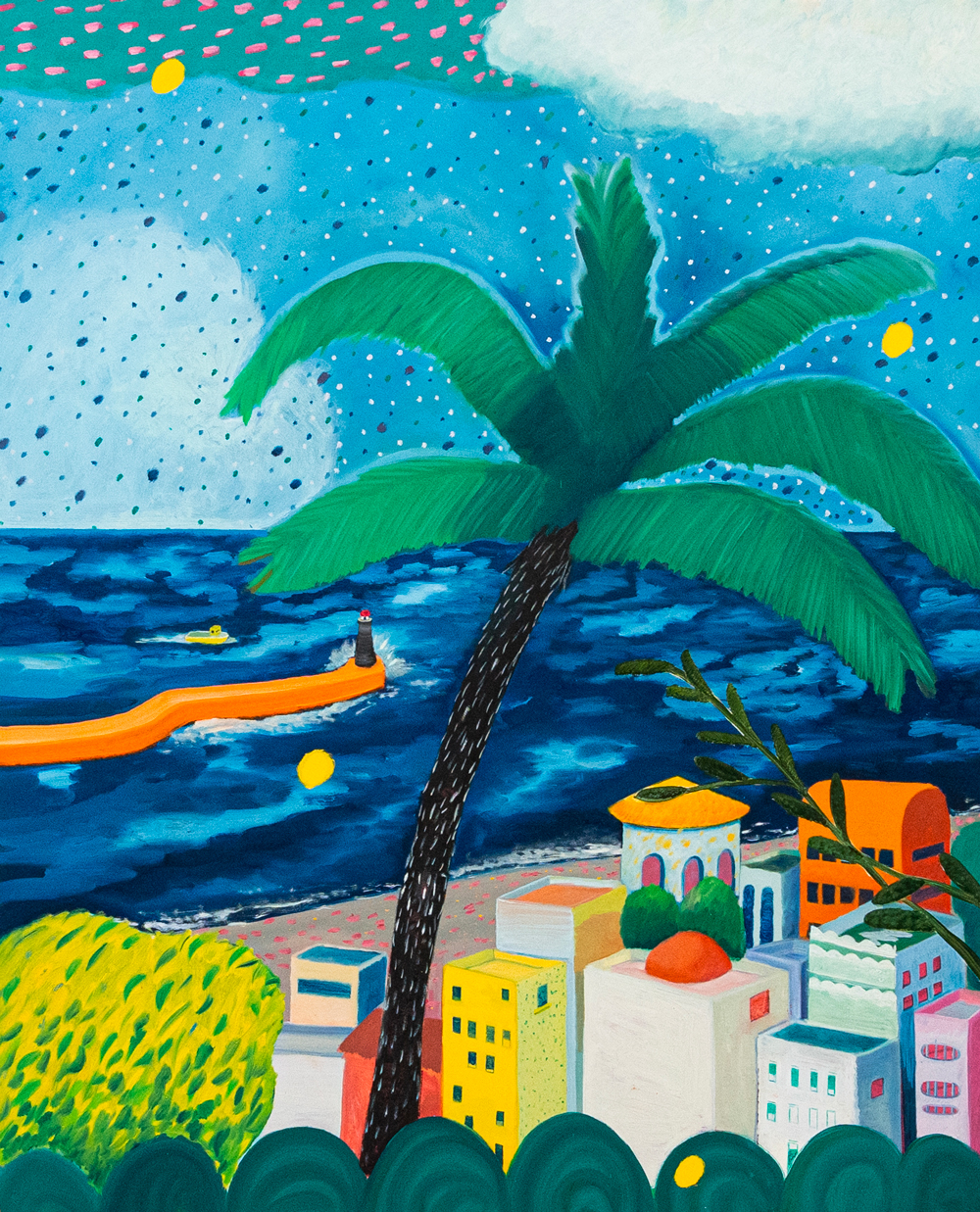 Fares-Thabet.-Le-soleil-défonce-les-songes-et-les-chimères,-2024.-Oil-and-enamel-on-canvas.-160h-x-130w-cm[39]
