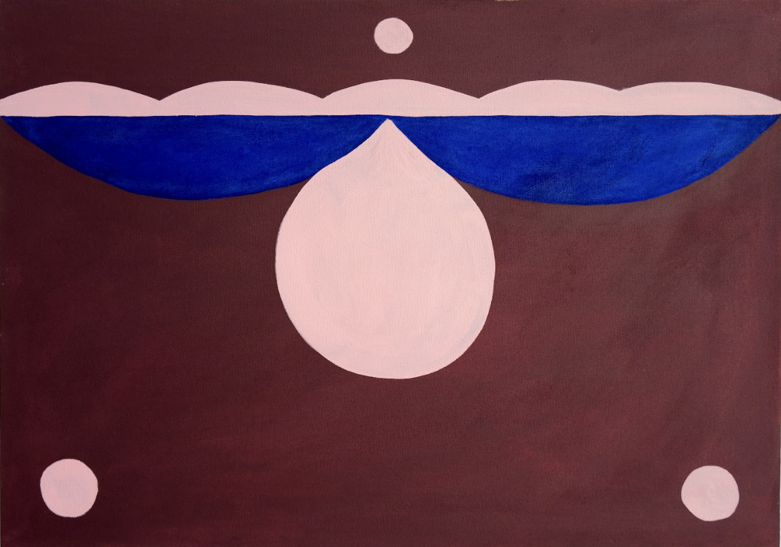 Nassim Azarzar, Untitled, 2024, Oil and acrylic on canvas, 92 x 65 cm