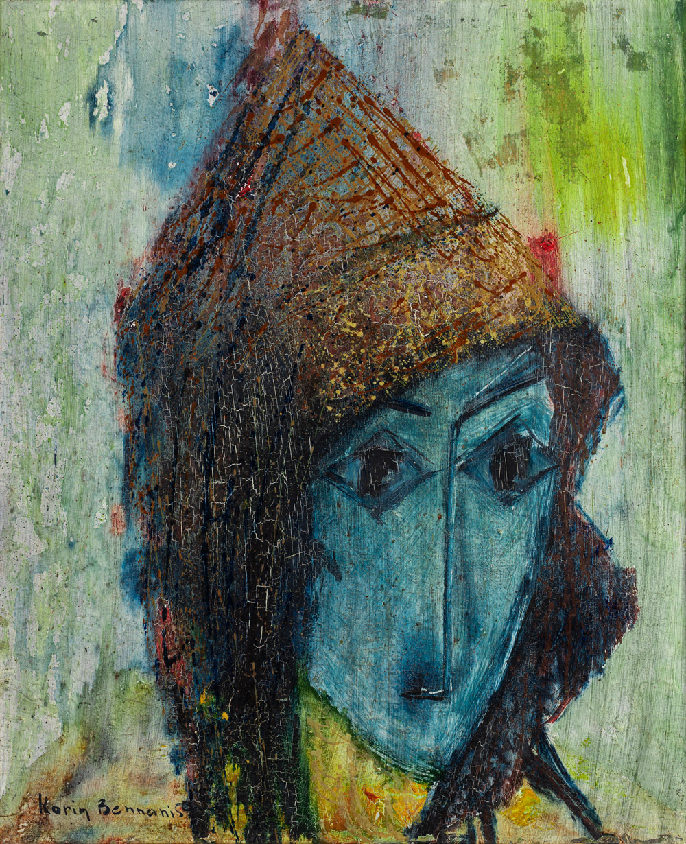 Tête-de-bergère,-1959-Huile-sur-carton.-65-x-55-cm
